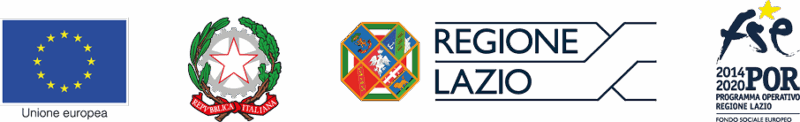 blocco-loghi-regione 1 Questo progetto è stato realizzato grazie ai fondi FSE ricevuti dalla Regione Lazio attraverso il bando: “Nuovo Fondo Futuro”